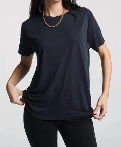 Mavi Short Sleeve Crew Neck Tee In Black In Black