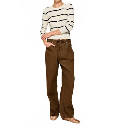 Line And Dot Jaden Drawstring Pant In Cocoa In Brown