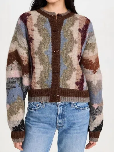 Mother The Soaring High Cardigan In Bumpy Trails In Multi