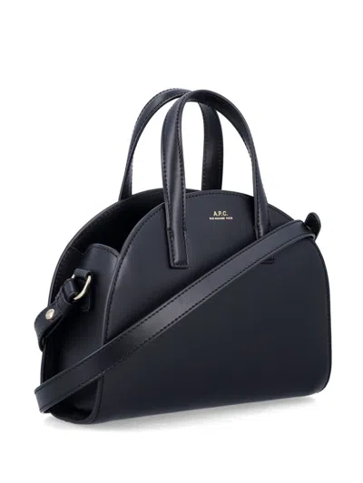 Apc A.p.c. Curved Silhouette Tote Bag In Black