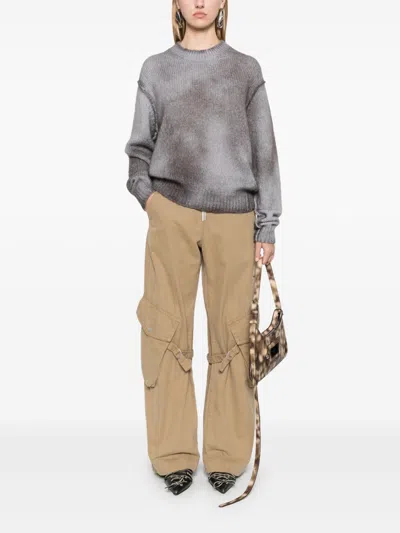 Acne Studios Koros Sprayed Crewneck Sweater In Gray