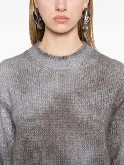 Acne Studios Koros Sprayed Crewneck Sweater In Gray