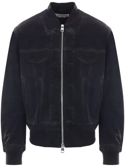 Alexander Mcqueen Alexander Mc Queen Lightweight Zipped Jacket Black In Blue
