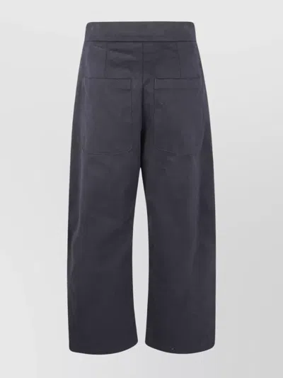 Studio Nicholson Rounded Drop Crotch Trousers In Black