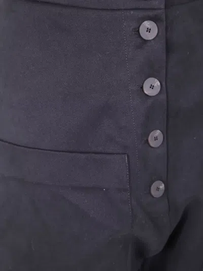 Studio Nicholson Rounded Drop Crotch Trousers In Black