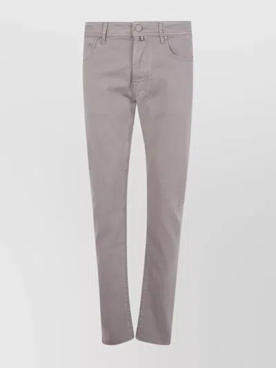 Jacob Cohen Slim Fit Trousers Featuring 5 Pockets In Gray