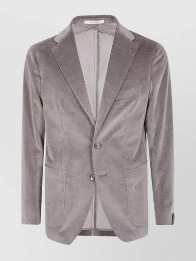 Tagliatore Corduroy Two-button Jacket In Gray