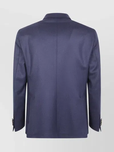 Tagliatore Men's Button Detail Jacket Pockets In Blue