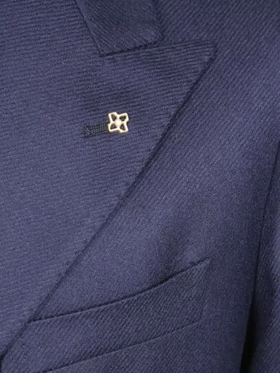 Tagliatore Men's Button Detail Jacket Pockets In Blue