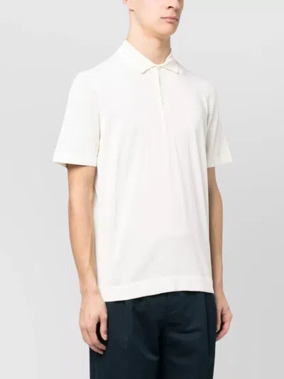 Drumohr Polo Shirt Buttoned Short Sleeves In White