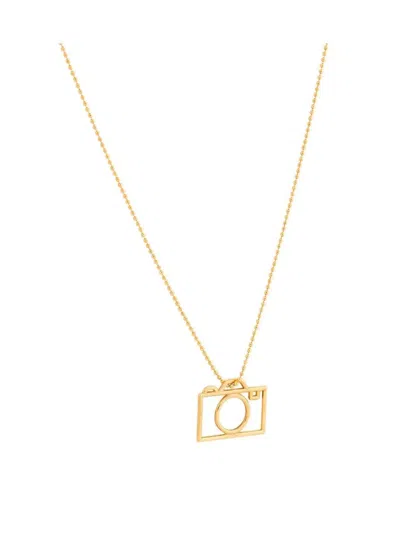 Aliita Adjustable Pendant Chain Necklace In Gold