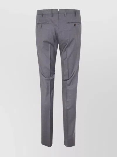 Incotex Wool Trousers With Pockets And Loops In Blue