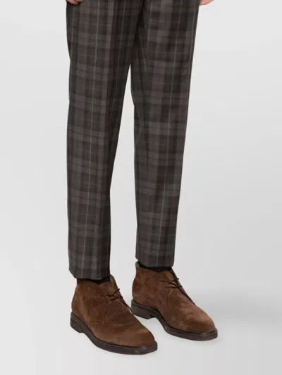 Incotex Trousers With Checked Pattern And Pockets In Multi
