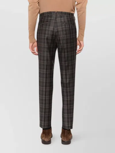 Incotex Trousers With Checked Pattern And Pockets In Multi
