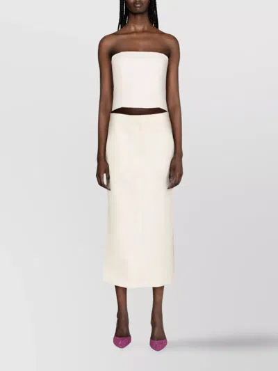 Gauge81 Tona Strapless Midi Top With Side Slit In Multi