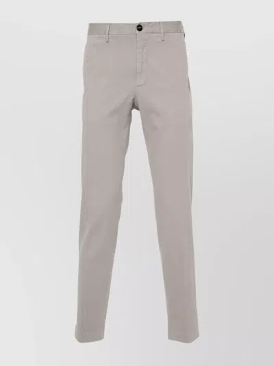 Incotex Tailored Trousers With Pockets And Loops In Neutral