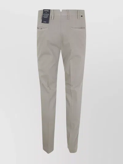 Incotex Tailored Trousers With Pockets And Loops In Neutral
