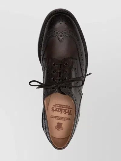 Tricker's Brogues With Round Toe And Brogue Detailing In Brown