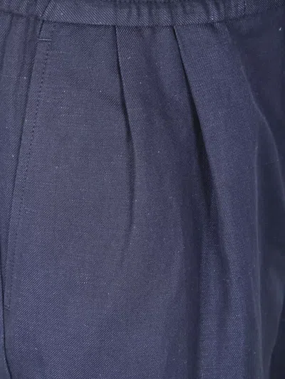 Incotex Regular Fit Pleated Front Shorts In Blue