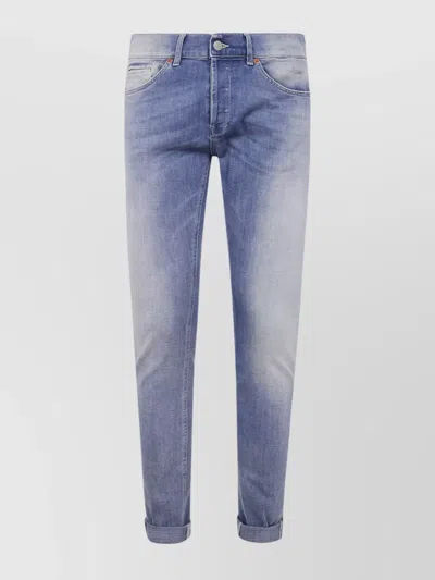 Dondup Rolled Cuffs Denim Five-pockets In Blue