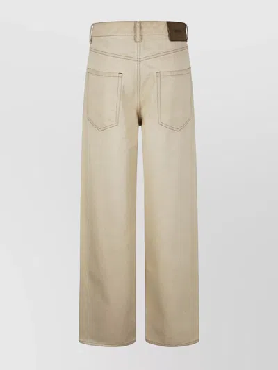 Uma Wang Trousers Having Back Pockets And Belt Loops In Neutral