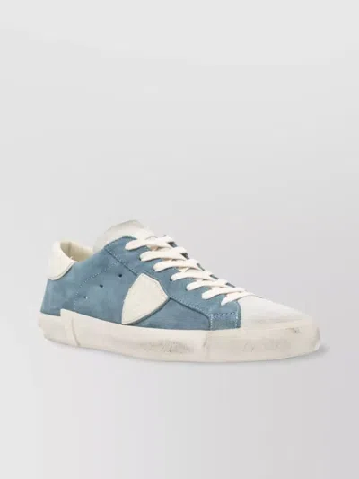 Philippe Model Low Top Sneakers Suede Panels