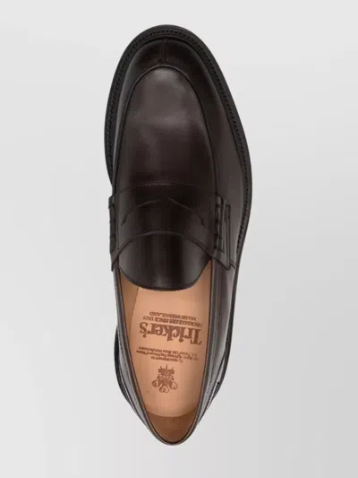 Tricker's James Leather Penny Loafers In Black
