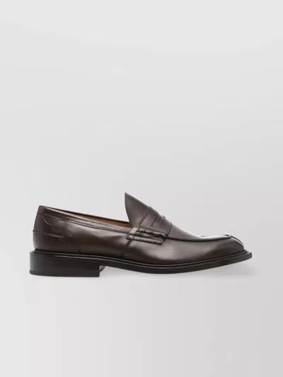 Tricker's James Leather Penny Loafers In Black