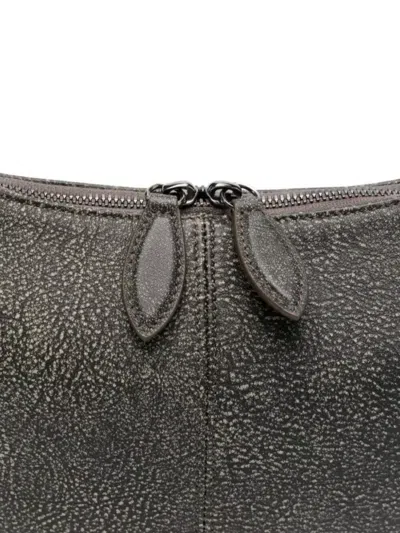 Maeden Zip Medium Bag Curved Shape In Gray