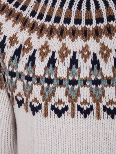 Dondup Chic Turtle Neck Knit Sweater In Multi