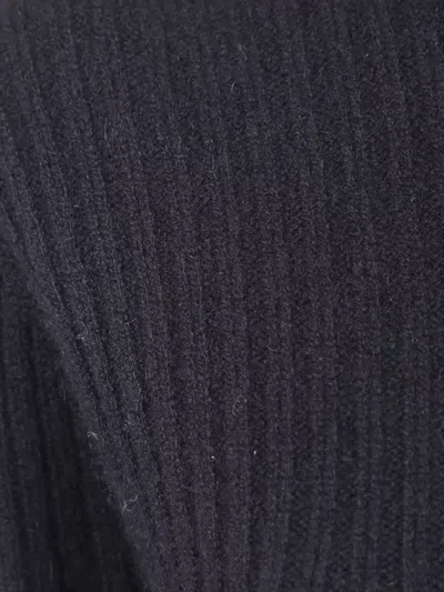 Uma Wang Ribbed Frayed-hem Sweater In Blue