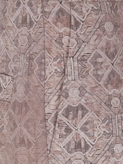 Pierre Louise Mascia Patterned Wide Leg Trouser With Side Pockets In Multi