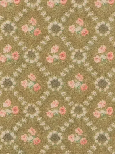 Pierre Louise Mascia "35x185" Scarf With Floral Pattern And Fringed Edges