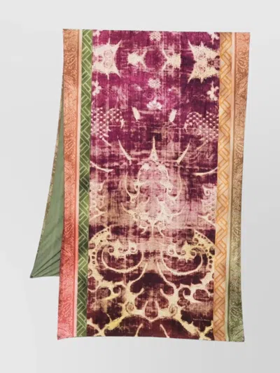 Pierre Louise Mascia Frayed Edges Lightweight Rectangular Scarf