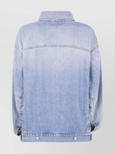 Haikure "janet" Chest Pockets Collared Jacket In Blue