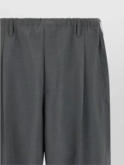 Magliano Pleated Elastic Waist Trousers With Back Pocket In Gray