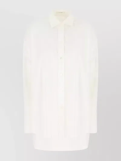 The Row Cotton Shirt With Button-down Design In White