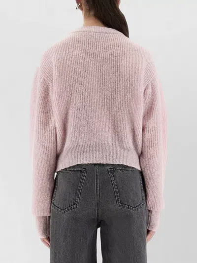 Rotate Birger Christensen Rotate Birgerchristensen Wool Puff Sweater In Pink