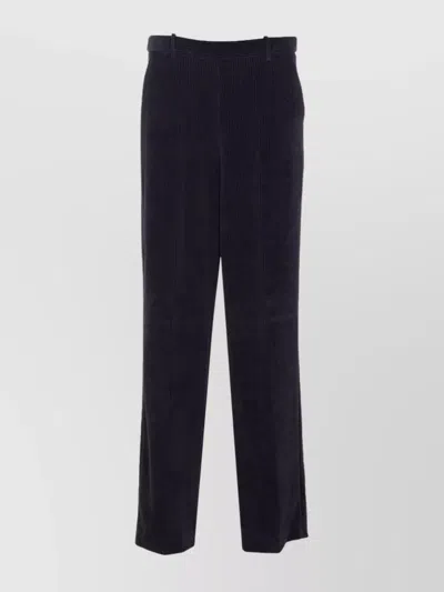 Circolo 1901 Flared Fit Trousers With Pinstripes And Pockets In Blue