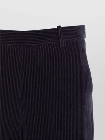 Circolo 1901 Flared Fit Trousers With Pinstripes And Pockets In Blue