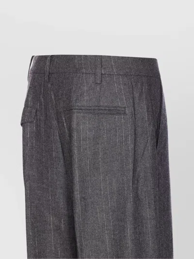 Zadig & Voltaire Trousers With Pinstripe Pattern And Side Pockets In Gray