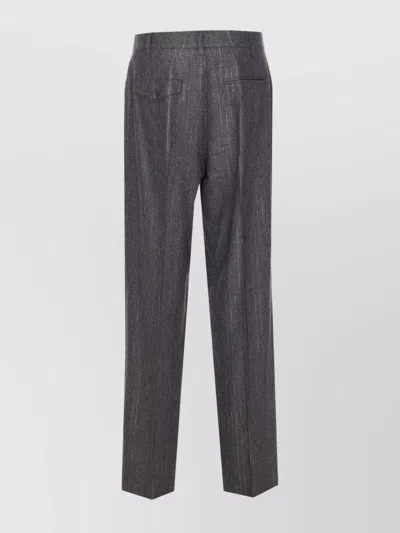 Zadig & Voltaire Trousers With Pinstripe Pattern And Side Pockets In Gray