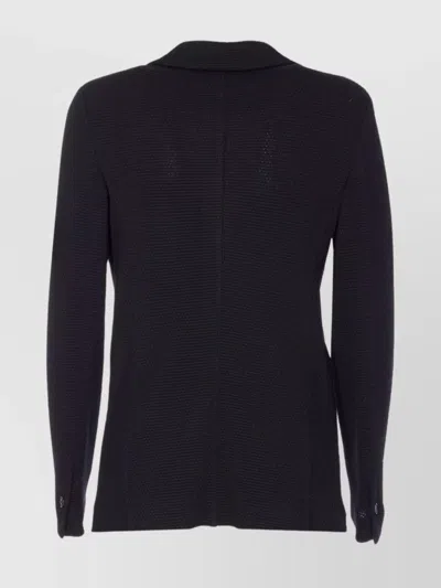 Circolo 1901 Knitted Jacket With Front Pockets And V-neck In Black