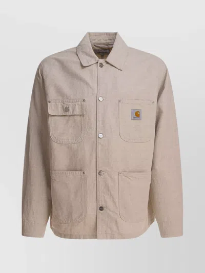 Carhartt Veste Garrison Tonic Stone Dyed In Neutral