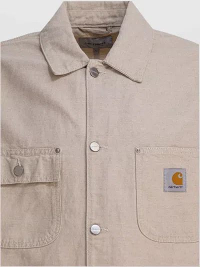 Carhartt Veste Garrison Tonic Stone Dyed In Neutral