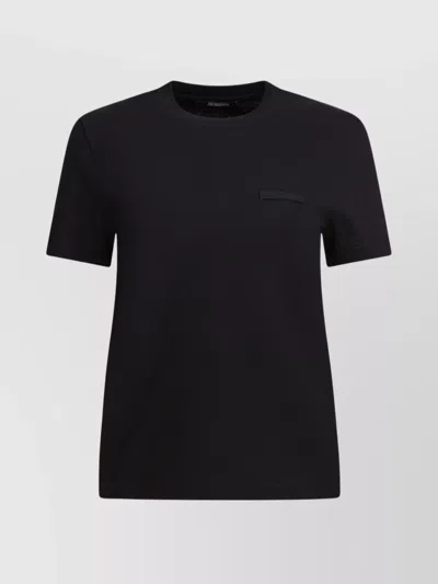 Jacquemus Grosgrain Short Sleeve T-shirt In Black