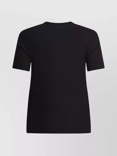Jacquemus Grosgrain Short Sleeve T-shirt In Black
