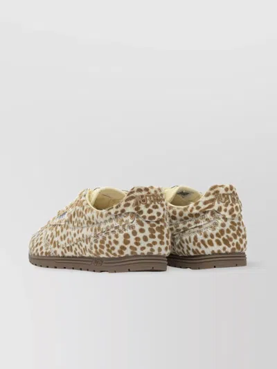 Autry Windspin Low Multicolor Sneaker With Logo On The Side And Animalier Motif In Suede Woman In Animal Print