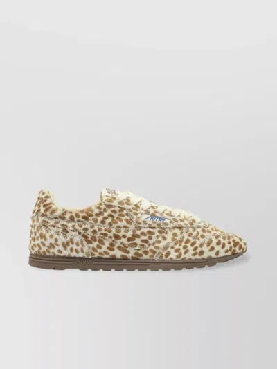Autry Windspin Low Multicolor Sneaker With Logo On The Side And Animalier Motif In Suede Woman In Animal Print