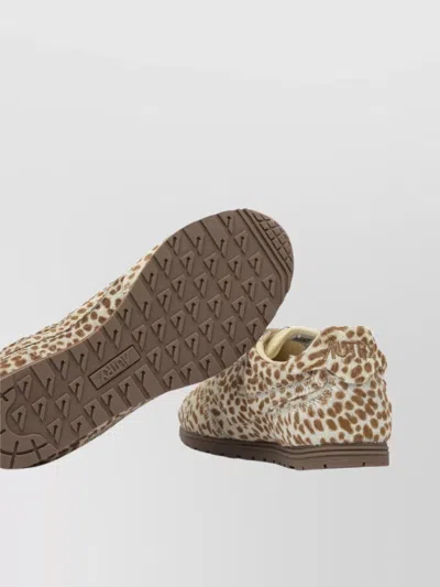 Autry Windspin Low Multicolor Sneaker With Logo On The Side And Animalier Motif In Suede Woman In Animal Print